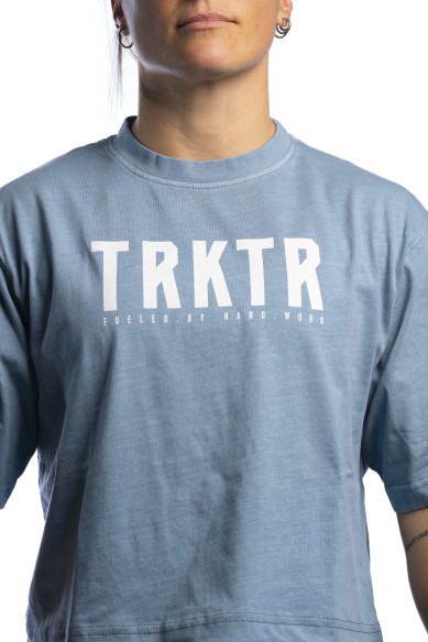 Camiseta The Traktor Oversize Azul Mujer